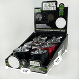Metal 4 Piece Grinder with Crank 55Mm - 6 Pieces Per Retail Ready Display 22706