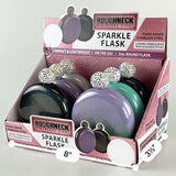 5 oz Stainless-Steel Round Flask with Sparkle Lid - 6 Pieces Per Retail Ready Display 22772