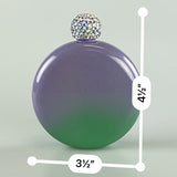 5 oz Stainless-Steel Round Flask with Sparkle Lid - 6 Pieces Per Retail Ready Display 22772