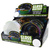 Round Glass Ashtray - 6 Pieces Per Retail Ready Display 22787