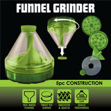 Plastic 5 Piece Funnel Grinder- 12 Pieces Per Retail Ready Display 22805