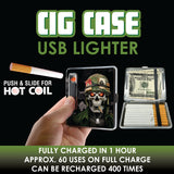 WHOLESALE USB LIGHTER CIGARETTE CASE 6 PIECES PER DISPLAY 22833