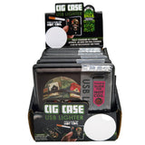 Cigarette Case with USB Coil Lighter - 6 Pieces Per Retail Ready Display 22833