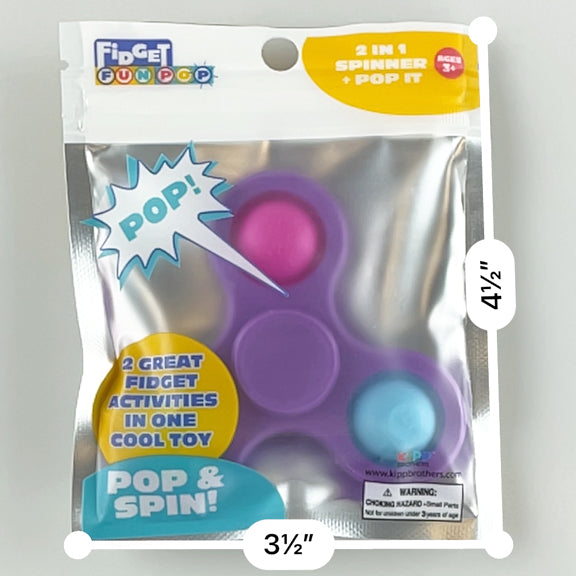 Fidget Spinner Pop Toy Package Specs