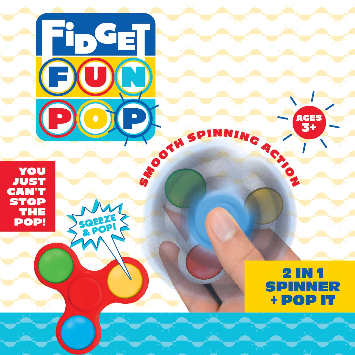 ITEM NUMBER 022846 FIDGET SPINNER POP TOY 24 PIECES PER DISPLAY