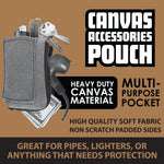 Canvas Accessories Smoker's Pouch with Zipper - 6 Pieces Per Retail Ready Display 22859 SMOKEZILLA
