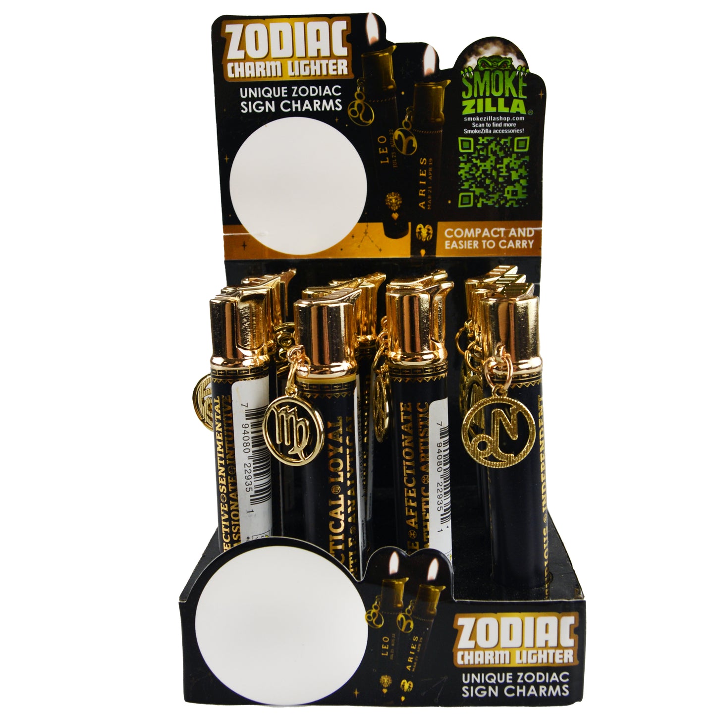 ITEM NUMBER 022935 ZODIAC CHARM LIGHTER 12 PIECES PER DISPLAY