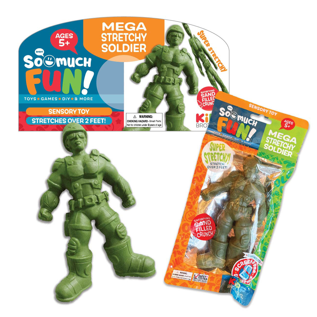 ITEM NUMBER 022956 STRETCHY SAND SOLDIER 12 PIECES PER PACK