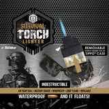 Patriotic Survival Tac Gear Torch Flip Lighter - 12 Pieces Per Retail Ready Display 22968