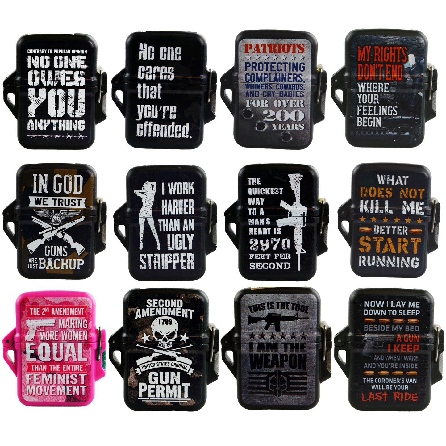 ITEM NUMBER 022968 TAC GEAR SURVIVAL LIGHTER 12 PIECES PER DISPLAY