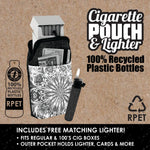 rPET Cigarette Pouch with Matching Lighter - 8 Pieces Per Retail Ready Display 23049 SMOKEZILLA