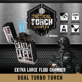 Patriotic Tac Gear Dual Torch Lighter - 15 Pieces Per Retail Ready Display 23083
