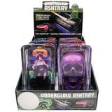 Glass Ashtray with LED Light Design - 6 Pieces Per Retail Ready Display 23103