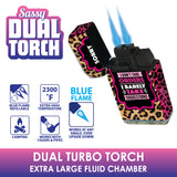 Sassy Dual Torch Lighter - 15 Pieces Per Retail Ready Display 23117