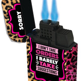 Sassy Dual Torch Lighter - 15 Pieces Per Retail Ready Display 23117