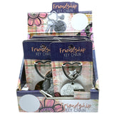 Keychain Friendship Heart Shape - 12 Pieces Per Retail Ready Display 23122