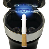 Printed Lid Butt Bucket Ashtray with USB Coil Lighter and LED Light - 6 Pieces Per Retail Ready Display 23181