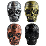 Metal 3 Piece Skull Grinder with Magnetic Closure - 6 Pieces Per Retail Ready Display 23183