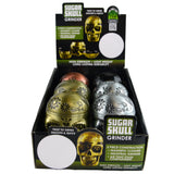 Metal 3 Piece Skull Grinder with Magnetic Closure- 6 Pieces Per Retail Ready Display 23183
