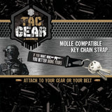 Patriotic MOLLE Strap Key Chain with Heavy Duty Clip - 6 Pieces Per Retail Ready Display 23189 TAC GEAR