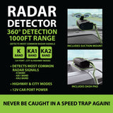 Radar Detector with Suction Cup Mount - 4 Pieces Per Retail Ready Display 23211