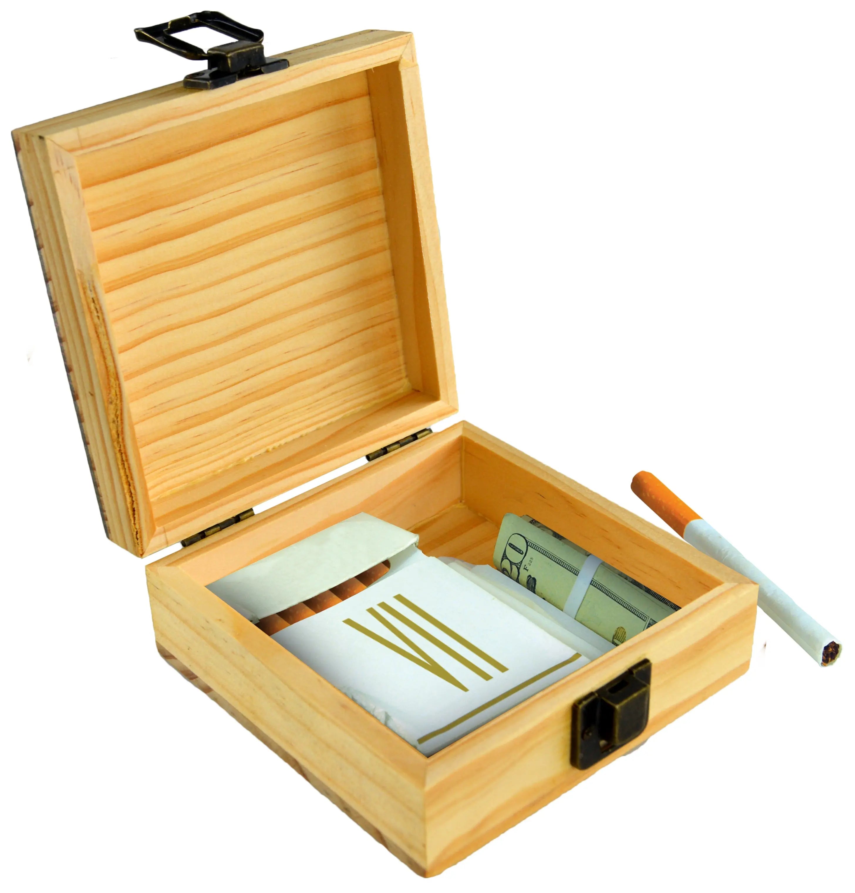 Wood Storage Box with Metal Latch - 6 Pieces Per Retail Ready Display 23224 SMOKEZILLA