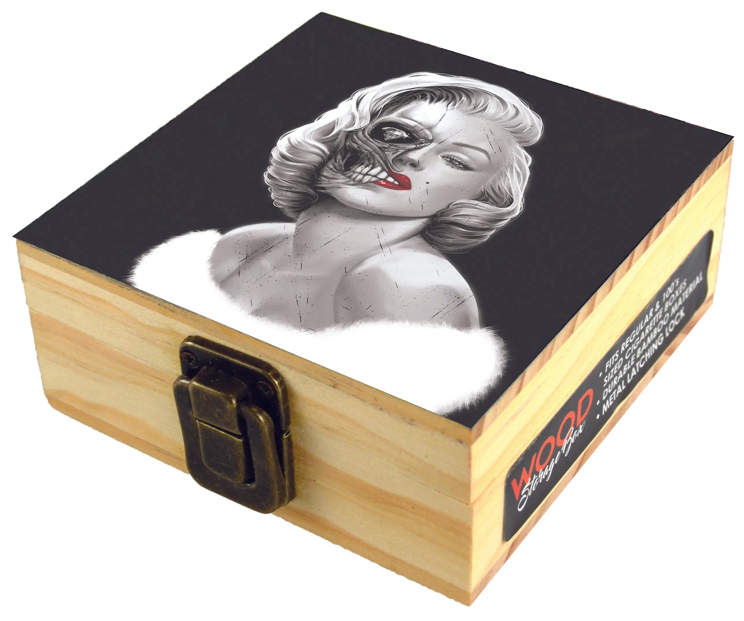 Wood Storage Box with Metal Latch - 6 Pieces Per Retail Ready Display 23224 SMOKEZILLA