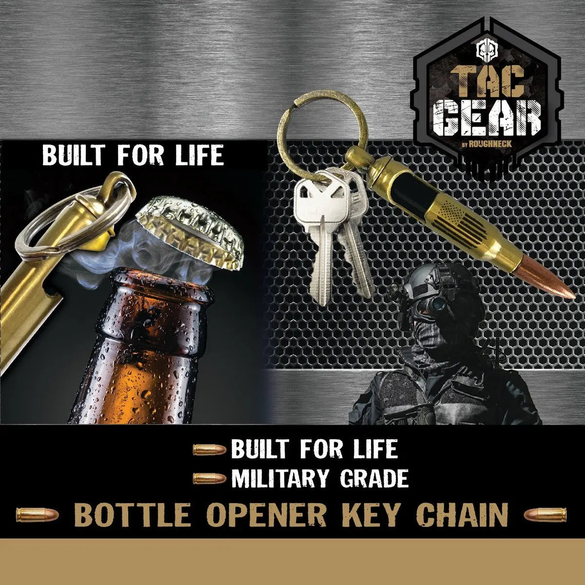 Patriotic Keychain Bullet Design with Gift Box - 12 Pieces Per Retail Ready Display 23244 TAC GEAR