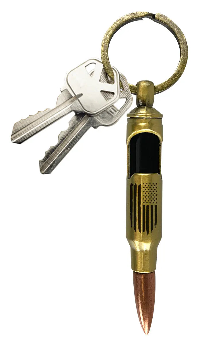 Patriotic Keychain Bullet Design with Gift Box - 12 Pieces Per Retail Ready Display 23244 TAC GEAR