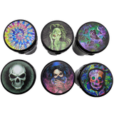Printed Lid Butt Bucket Ashtray with Power Exhaust Fan - 6 Pieces Per Retail Ready Display 23255