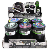 Printed Lid Butt Bucket Ashtray with Power Exhaust Fan - 6 Pieces Per Retail Ready Display 23255