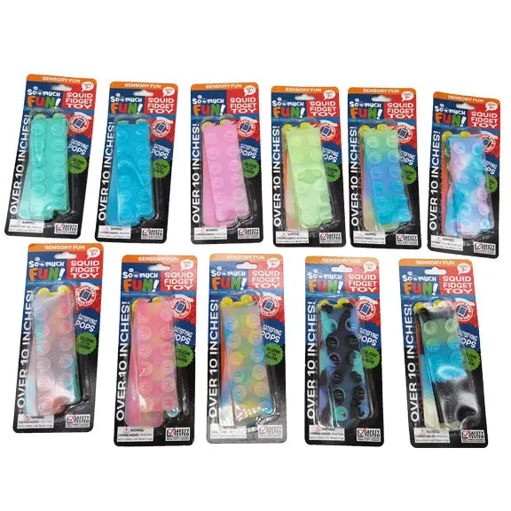 Fidget Pop Sensory Squid Toy - 24 Pieces Per Retail Ready Display 23264 KIPP BROTHERS