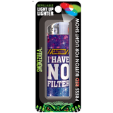 Light Up Lighter with Blister Pack- 12 Pieces Per Pack 23282