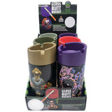 Full Print Glass Butt Bucket Ashtray - 6 Pieces Per Retail Ready Display 23291
