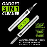 Tech Cleaner 3 in 1 Tool - 6 Pieces Per Retail Ready Display 23292 GADGET GEAR