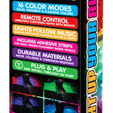 Car Mood Lighting with Remote Control- 6 Pieces Per Retail Ready Display 23307