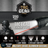 LED Flashlight Waterproof with Laser - 6 Pieces Per Retail Ready Display 23387 TAC GEAR