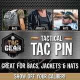 Patriotic Enamel Tac Gear Pin - 24 Pieces Per Retail Ready Display 23502
