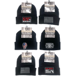 Patriotic Cuffed Knit Hat Beanie with Tac Gear Patch - 6 Pieces Per Retail Ready Display 23504 TAC GEAR