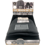 Patriotic Cuffed Knit Hat Beanie with Tac Gear Patch - 6 Pieces Per Retail Ready Display 23504 TAC GEAR