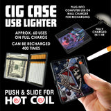 Cigarette Case with USB Coil Lighter - 8 Pieces Per Retail Ready Display 23521