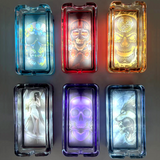 Glass Ashtray with LED Light-Up Design - 6 Pieces Per Retail Ready Display 23522