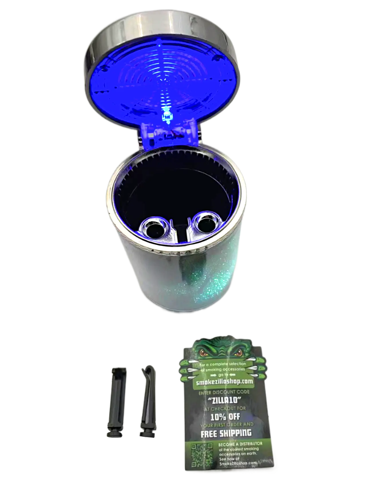 Light Show Butt Bucket Ashtray with Multi-Color LED Lights - 6 Pieces Per Retail Ready Display 23532 SMOKEZILLA