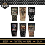Patriotic Tac Gear Hat and Insulated Cup Assortment Floor Display - 72 Pieces Per Retail Ready Display 88448 TAC GEAR