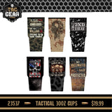 Patriotic Tac Gear Hat and Insulated Cup Assortment Floor Display - 72 Pieces Per Retail Ready Display 88448 TAC GEAR
