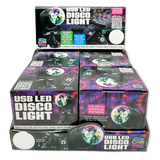 Mood Light USB LED Disco Light with Suction Cup Mount - 4 Pieces Per Retail Ready Display 23575 CAR VIBEZ