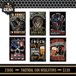 Patriotic Tac Gear Hat and Insulated Cup Assortment Floor Display - 72 Pieces Per Retail Ready Display 88448 TAC GEAR