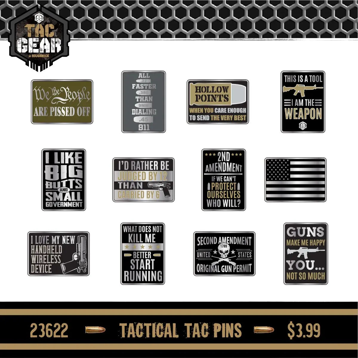 Patriotic Tac Gear Hat and Insulated Cup Assortment Floor Display - 72 Pieces Per Retail Ready Display 88448 TAC GEAR