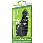 Car Charger and Wall Charger Combo Dual Port USB / USB-C 3.1 Amp - 6 Pieces Per Retail Ready Display 23708 GADGET GEAR