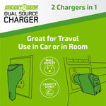 Car Charger and Wall Charger Combo Dual Port USB / USB-C 3.1 Amp - 6 Pieces Per Retail Ready Display 23708 GADGET GEAR